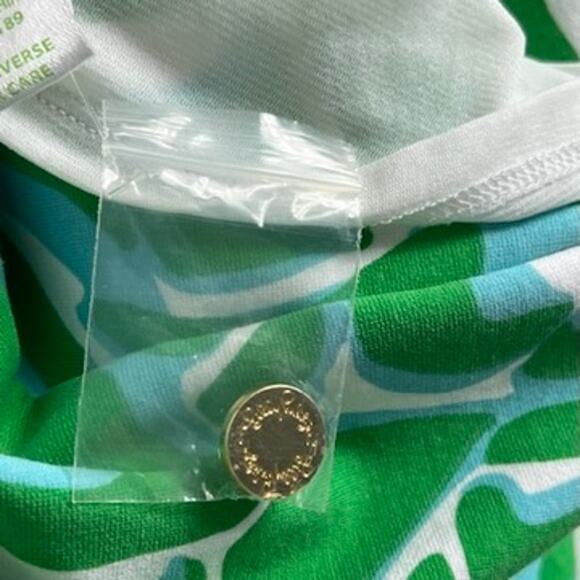 Lilly Pulitzer Charlena Resort White Finders Keepers Shift Dress Green Blue - Picture 10 of 13
